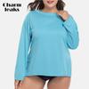 Women Long Rashguard Swimsuit Shirts UPF 50+ UV-Protection Rash Guard
