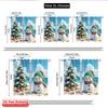 2pcs 2D Flat Printing Merry Christmas Curtain Snowman Christmas Beach Tropical Holiday 100% Polyester Without Electricity Spring