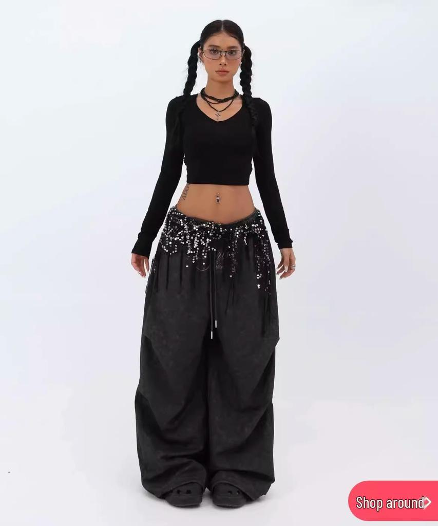 Модный hip scarf с пайетками и бахромой для джазового танца и выступлений