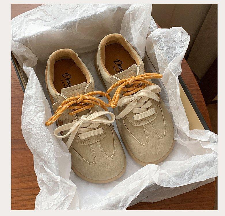 Американские ретро немецкие кроссовки женские весна 2025 новые спортивные и любительские легкие кожаные кроссовки с мягкой подошвой модная обувь