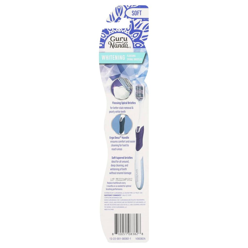 Whitening Floss Spiral Bristles, Soft, 1 Toothbrush