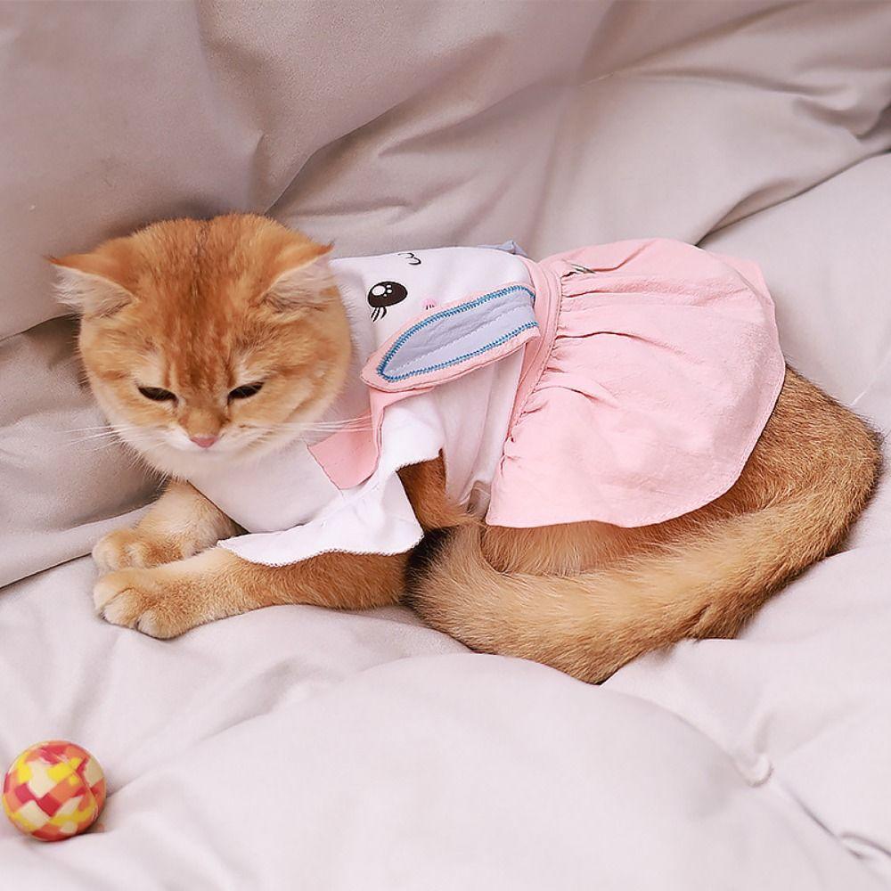 Мультяшное платье с круглым вырезом и бантом, плиссированная юбка для питомца, платье для собаки, товары для питомцев