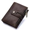 CONTACT'S Cow Leather Men's Wallet Ziper&Hasp Male Coin Purse Short Wallets Card Holders For Men