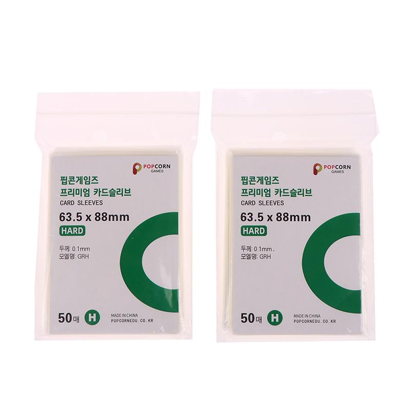 50/100 шт., рукава для карточек с попкорном, прозрачная, не содержащая кислоты, нескользящая защитная пленка без CPP