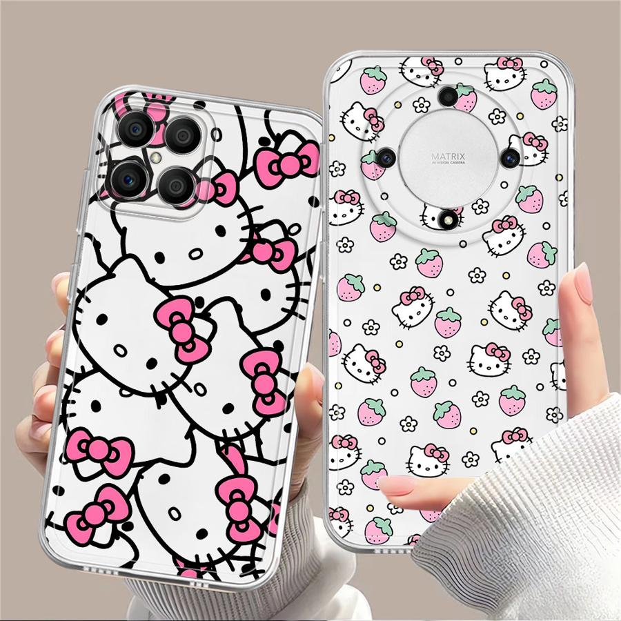 Мягкий чехол для телефона для Honor X7b X8a X9a 90 Lite X9b X8 X8b Sanrio Hello Kitty