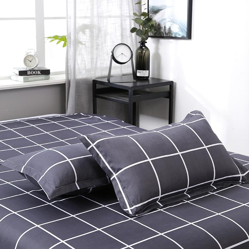 Комплект из четырех предметов постельного белья из стираного хлопка, пододеяльник, простыня, пододеяльник, простой комплект в скандинавском стиле