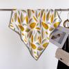 Leaf Print Simulation Silk Scarf Square Scarf High-End Shawl Versatile Neck Small Square Scarf Headscarf