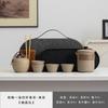 New Chinese coarse pottery Kuaike cup portable travel teapot teacup Kung Fu tea set company gift