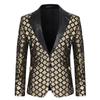Men's European Size Diamond Sequin Peaked Lapel Suit for Autumn/Winter Events (Model: ZT-X45)