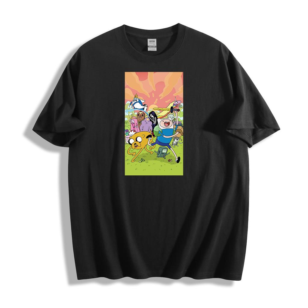 Adventure Time Full Cast Group T-Shirt - Vibrant Cartoon Design Unisex Tee
