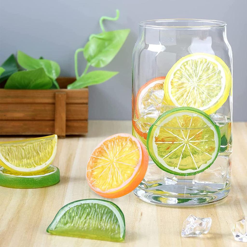 6 Искусственных долек лимона Блоки Реквизит Симуляция Искусственный фрукт Реалистичная модель Вечеринка Дом Кухня Ресторан Рождественское украшение