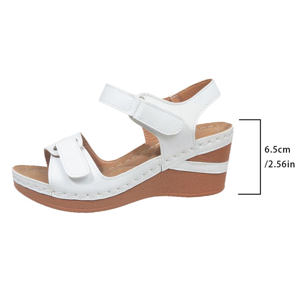 Европейские и американские внешнеторговые сандалии с рыбьим ртом и сломанным каблуком на липучке для женщин из Юго-Восточной Азии с открытым носком и толстой подошвой, классные пляжные тапочки