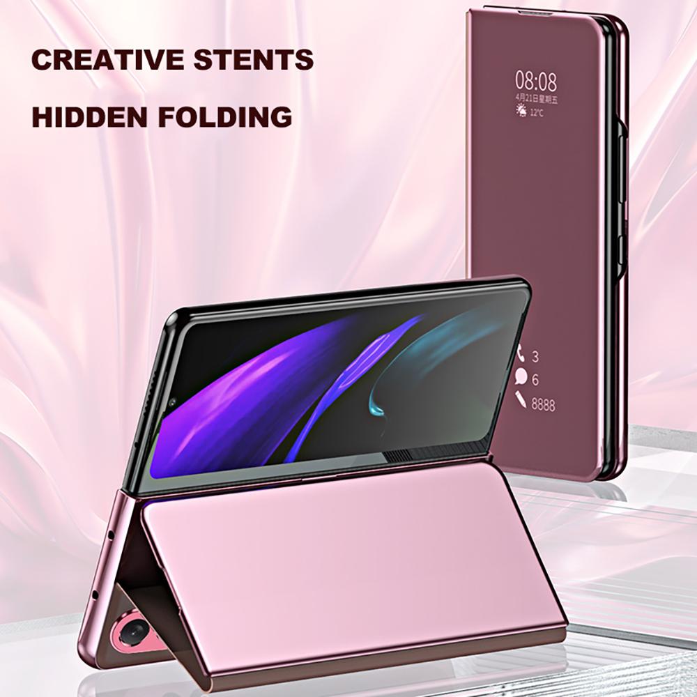 Ультратонкий зеркальный чехол для телефона Samsung Galaxy Z Fold 5, 4, 3, 2, 5G, мобильные телефоны Fold5 Flod3 Flod4, складной чехол с полным покрытием