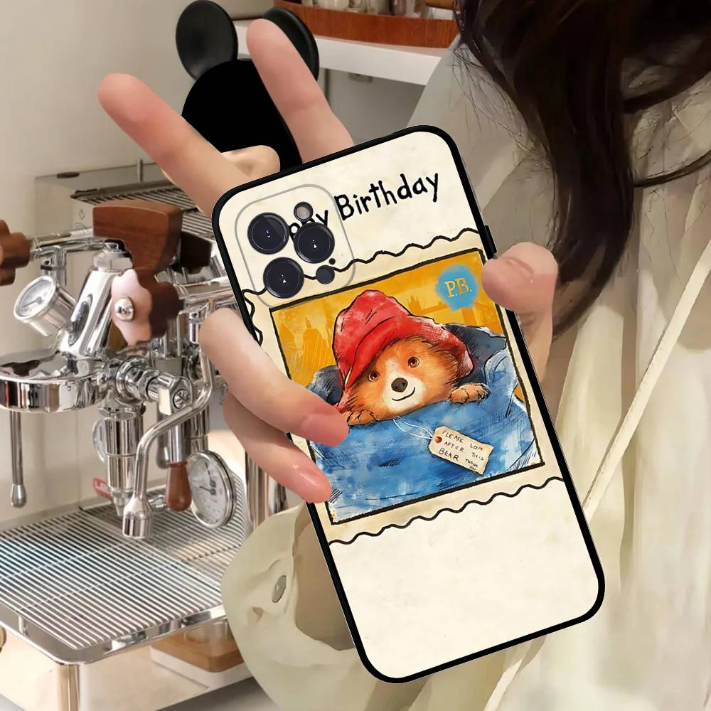 Cute P-Paddingtons Bear For Iphone 17 16 15 14 11 12 13 Pro Max Plus Case Cute Art Phone Cover