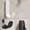 J-Shaped Self Adhesive Wall Hooks Heavy Duty Carbon Steel No-Drill 5-10kg