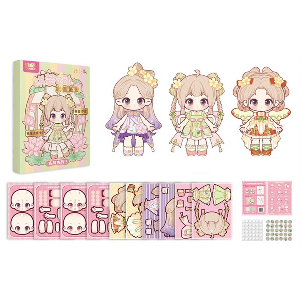 Мультяшный набор для переодевания своими руками, 3D-дизайн, 3D-одевание, бумажные куклы, родитель-ребенок