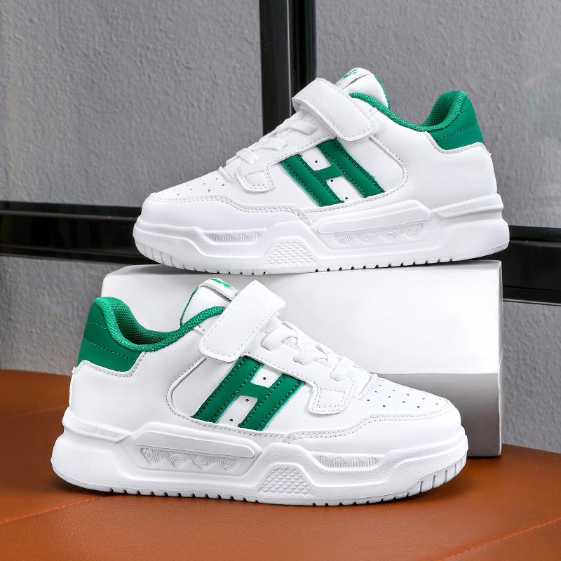 Classmate children's little white shoes spring new girls' shoes student boys sports shoes medium and older children's soft-soled casual board shoes