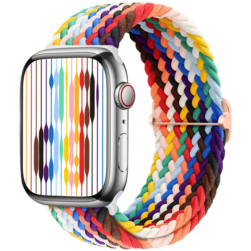 Плетеный Solo Loop для Apple Watch ремешок 44мм 40мм 49мм 45мм 41мм 46мм Эластичный браслет iWatch series 8 3 se 6 Ultra 2 9 10 ремешки