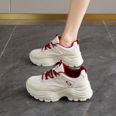 CRLAYDK Массивные кроссовки для женщин Платформа Сетка Повседневные Папины Клиновидные Обувь для ходьбы На шнуровке Дышащие Женские Спортивные Теннисные