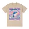 Live Laugh Lobotomy T Shirt Men Funny Dolphin Meme T-shirt Silly Weird Short Sleeve Cotton Unisex Tee Shirt Summer Streetwear