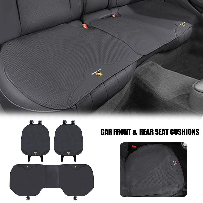 Car Seat Cover Sweatproof Breathable Anti-slip Seat Mat Pad For Porsche Cayenne Panamera Macan Boxster Cayman 718 911 Sticker