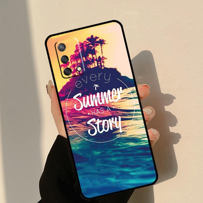 Love Summer Case For Oppo A18 A38 A58 A78 A98 A74 A94 A54 A15 A17 A57 A6 A5 Pro A16 A76 A96 A40 A60 A80