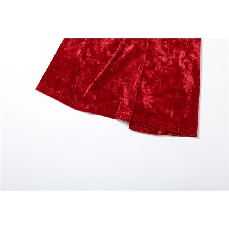 Осенне-зимнее женское однотонное облегающее платье с высокой талией и V-образным вырезом на бретелях-халтерах