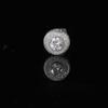 Round Full Zircon Hip-Hop Earrings High-End Niche Jewelry 925 Silver Needle Men's Earrings