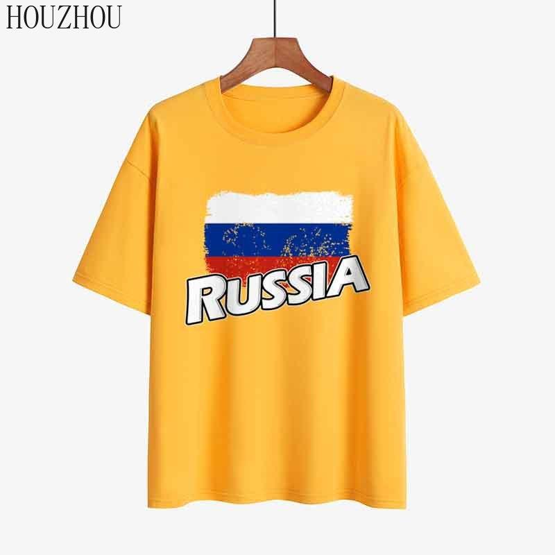 HOUZHOU Футболка с принтом унисекс, русский день победы, белая, классическая, повседневная, с коротким рукавом, летние Ulla Ins, топы больших размеров