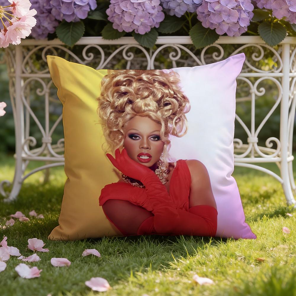 Чехол для подушки R-RuPaul Singer, двойного назначения для дома и автомобиля: Двусторонняя конструкция для максимального комфорта