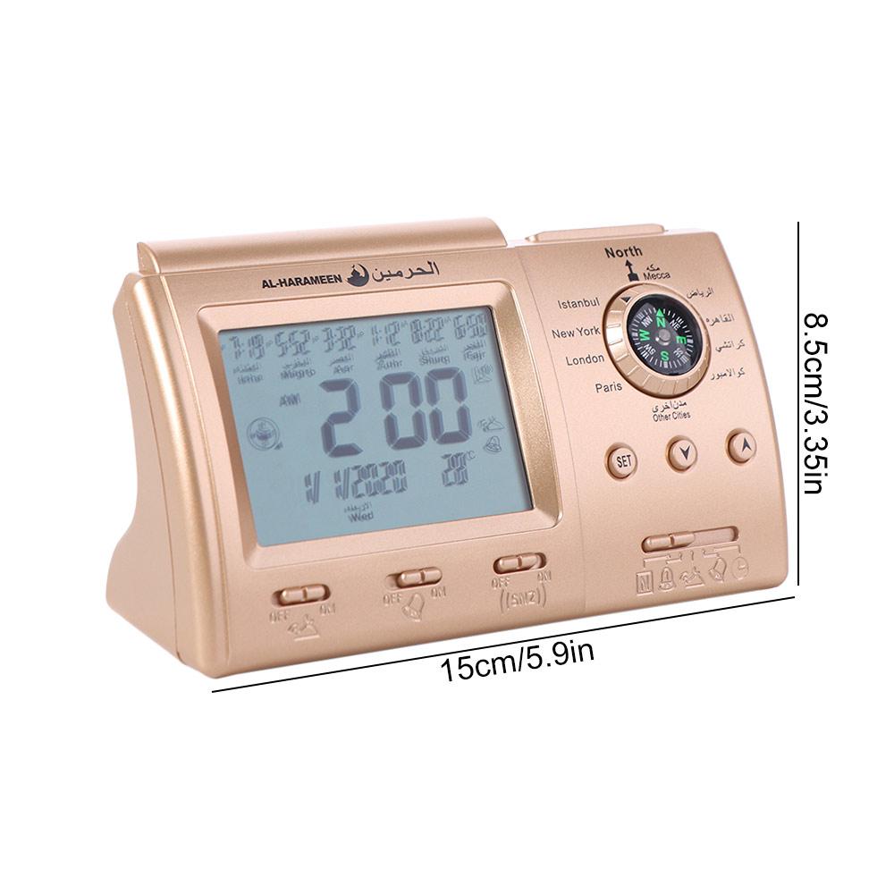 Hijir Calendar Muslim Table Clock Easy Setting Tabletop Muslim Clock For All Cities
