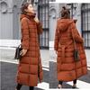 Down Padded Jacket Women's Long Parkas Winter Clothing Korean Slim Over-the-knee Thickened Down Jacket Cotton Jacket
