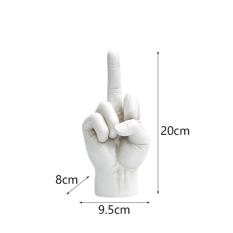 Американский жест средним пальцем, полимерная скульптура для креативного домашнего декора