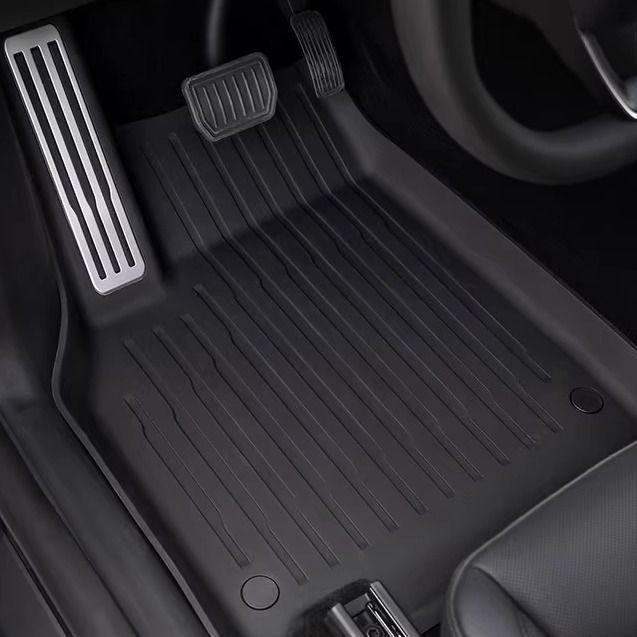 Совместимые TPE коврики для ног для Tesla Model Y: Премиальный набор класса «мать-ребенок»