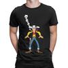 Lucky Luke Are You Ready Men T-Shirts Мультяшные Смешные Футболки с Коротким Рукавом и Круглым Вырезом из Чистого Хлопка Взрослые Топы