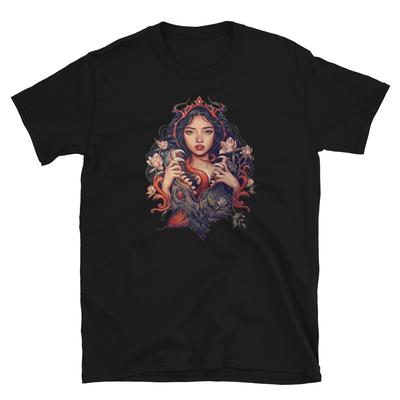 КРАСНАЯ ШАПОЧКА, ЯЗЫЧЕСКИЙ, ГОТИЧЕСКИЙ, ПЕЧАТНЫЙ Топ Футболка