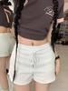 Женские повседневные летние шорты с высокой талией - Универсальные шорты-хотпанты серого, белого и черного цветов