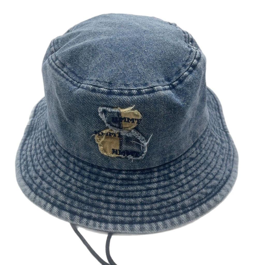 Уличная шляпа-ведро из денима с эффектом потертости от медведя, женская весенне-летняя шляпа с большими полями, солнцезащитная шляпа с большой окружностью головы и маленьким лицом