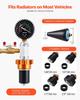Radiator Vacuum Refill Kit, Automotives Cooling System Vacuum & Purge Fill Tool with Gauge, Portable Radiator Coolant Filling Kit with Toolbox,