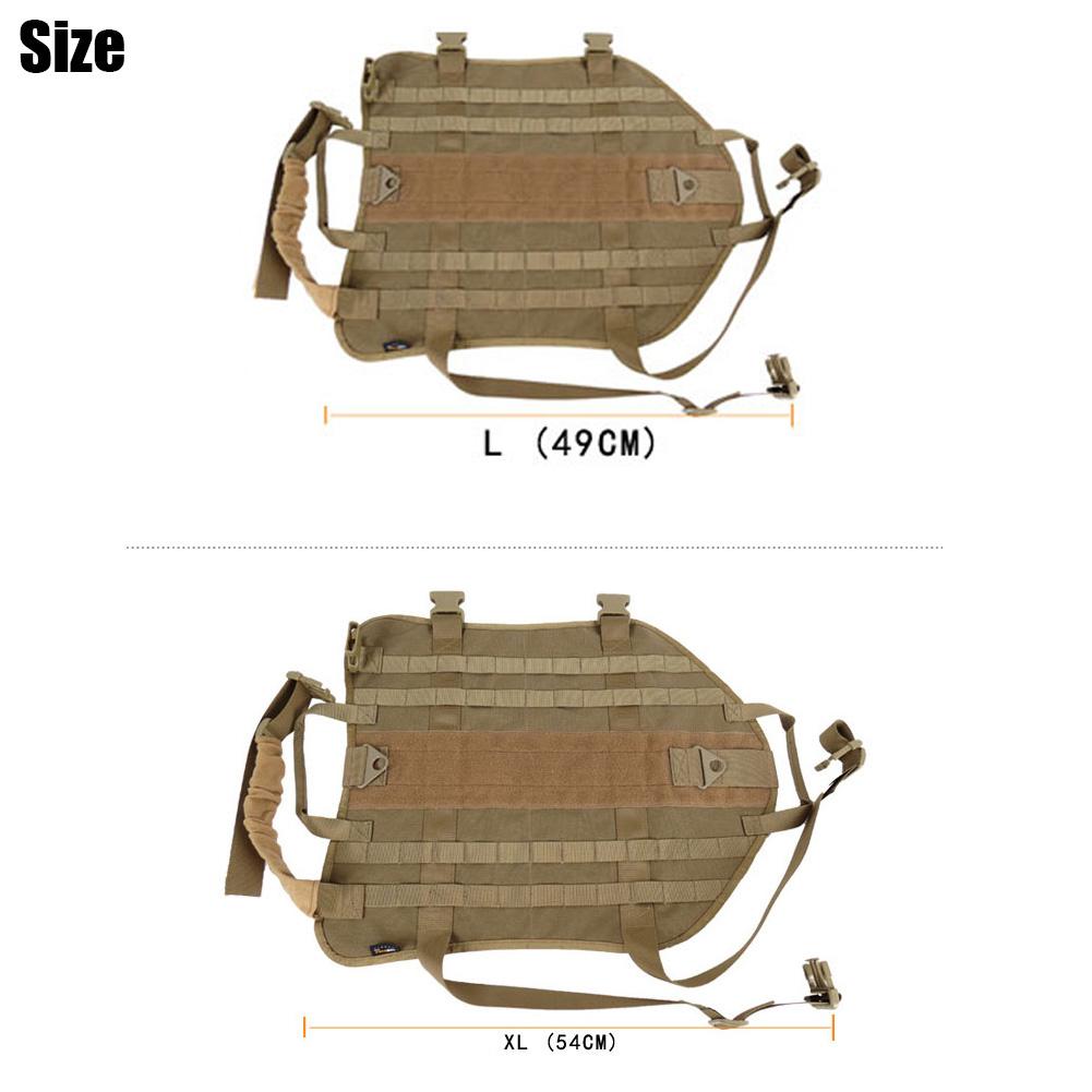 FGJ Molle Dog Training Vest Outdoor Dog Clothes Adjustable Trainning Clothes 600D Nylon Fabric