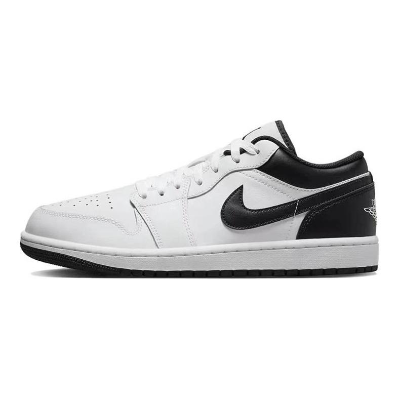 Jordan Air Jordan 1 Low Амортизация Нескользящая Низкие Винтажные Баскетбольные Кроссовки Мужские Черно-Белые 553558-132(SBOX)