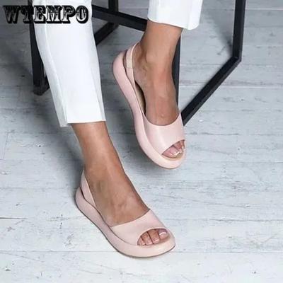 WTEMPO женские сандалии, шлепанцы, летняя модная римская дышащая нескользящая обувь без шнуровки, однотонные шлепанцы, оптовая продажа, дропшиппинг
