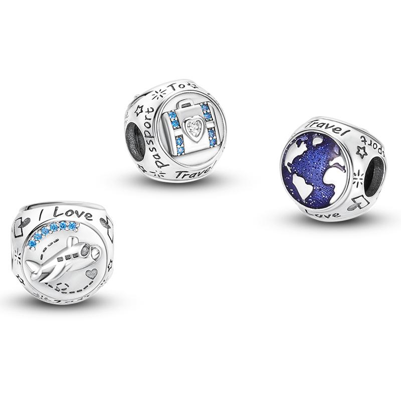 Plata Copper Travel Dangle Charms Eiffel Tower Beads Fit Mula Originales Charms Bracelet Copper Jewelry Diy Choice