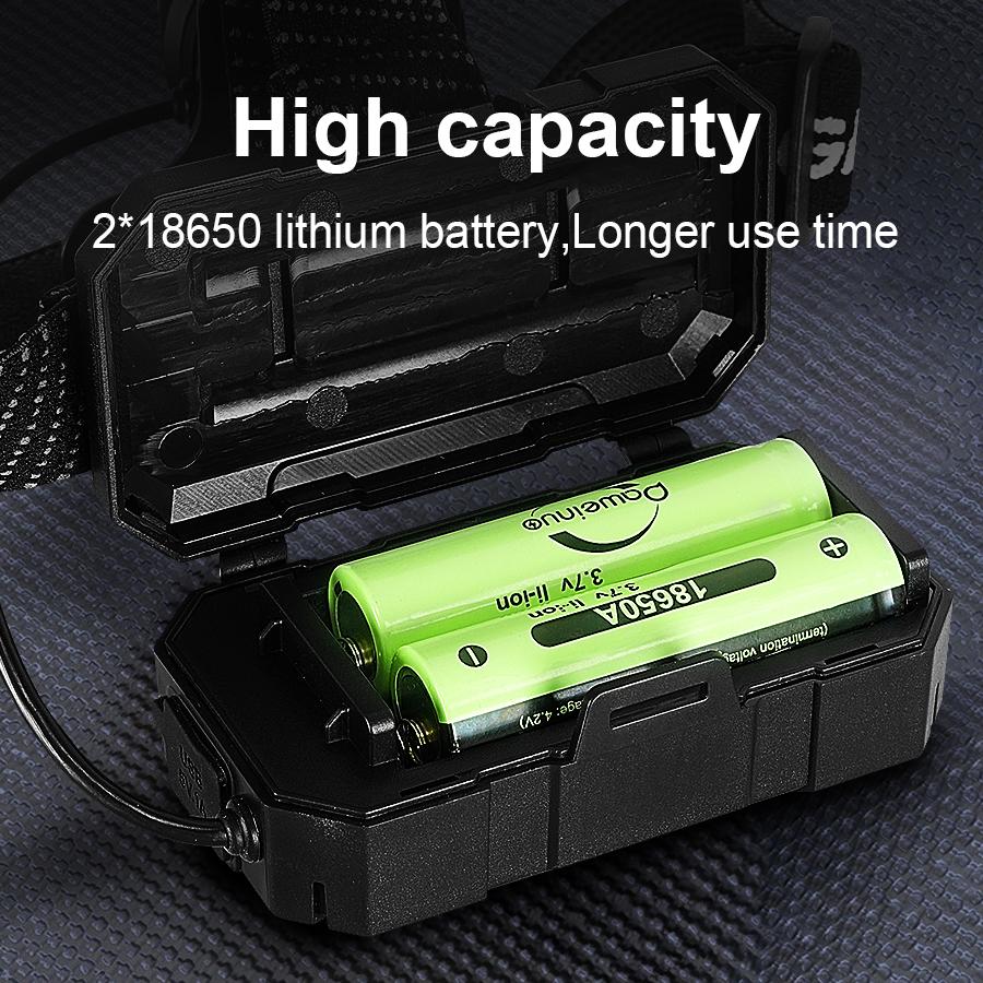 Super Powerful Headlamp 18650 Rechargeable High Power LED Head Flashlight Fishing Head Lantern Professional Front Light