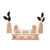 Shinto Altar and Altar Set with Wooden Base and Glass, 8-piece Set (KTJP-TKSET)