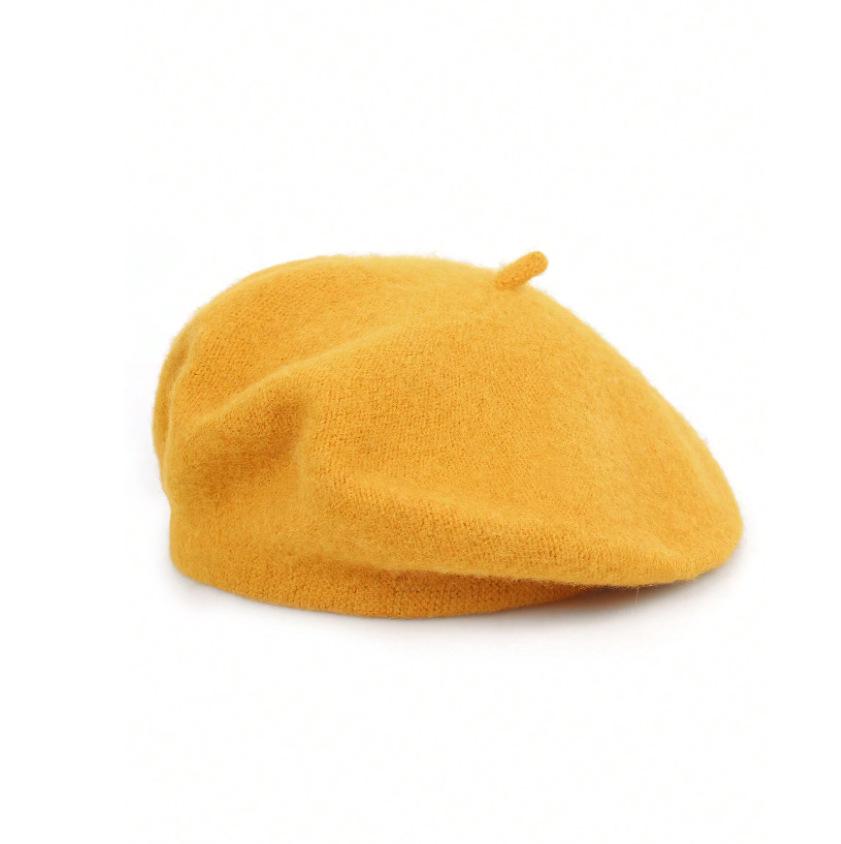 Винтажный британский женский шерстяной берет: Вязаная шляпа художника для осенне-зимнего тепла