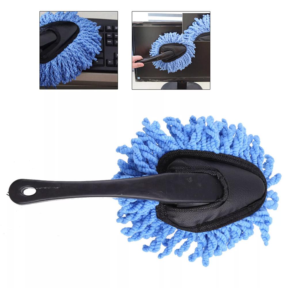 Car Dust Brush Multi Functional Microfiber Dust Lock Cleaning Car Grip Brush Reduce Fatigue Comfortable Interior Soft Tool Y1M7