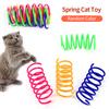 4pcs/lot Cat Spring Toy Colorful Plastic Spring Training Toy For Interacting With Pet Cats