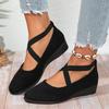 Large Size Casual Shoes Women's Autumn New Wedge Heel Work Casual Shoes