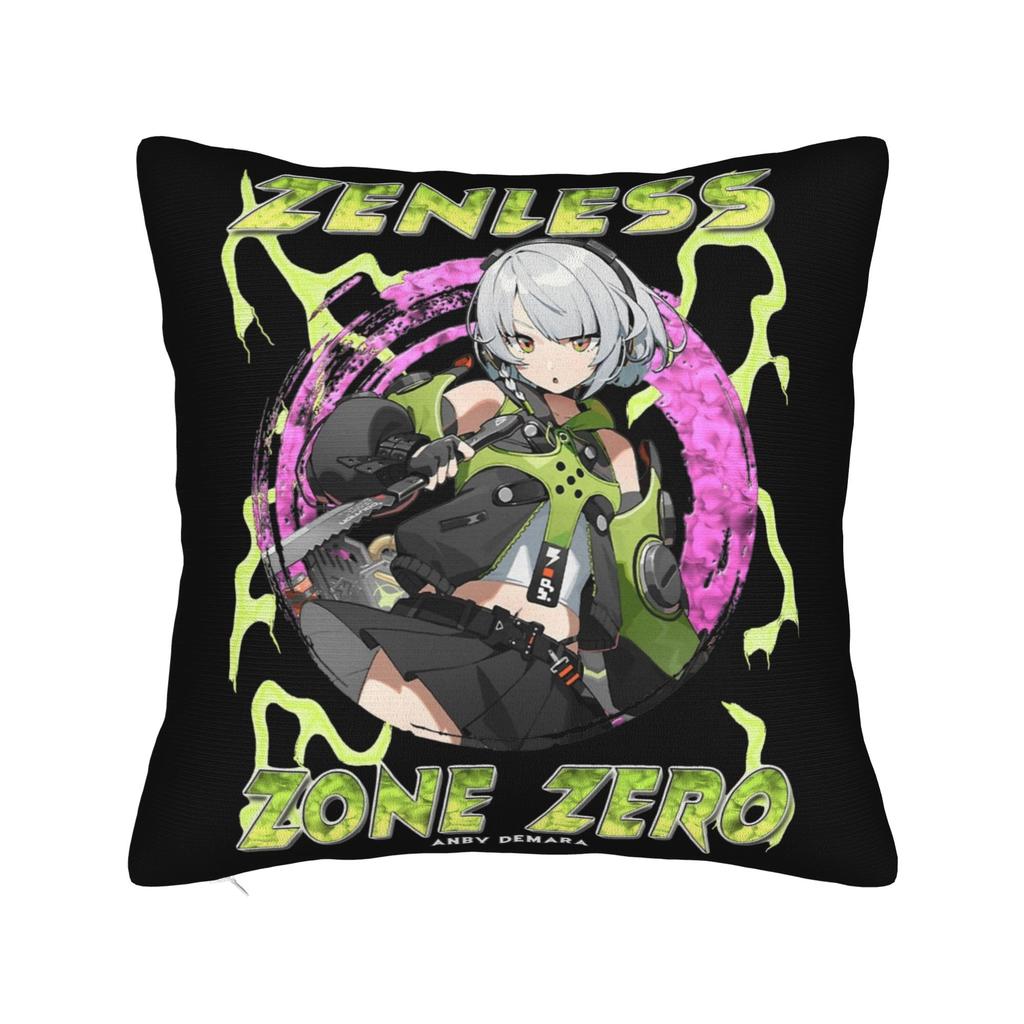 Zenless Zone Zero Cute Belle Pillowcase Printed Polyester Cushion Cover Decor Throw Pillow Case Cover Home Square 45*45Cm